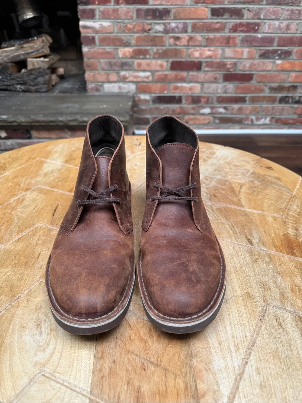 Clarks Men's Dark Brown Leather Desert Boots